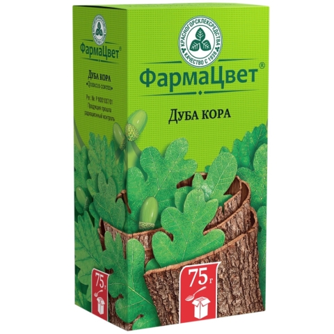 Дуба кора кора измельченная пачка, 75г