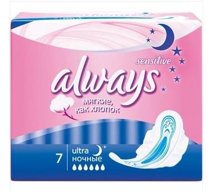 ОЛВЕЙЗ УЛЬТРА НАЙТ N7 ПРОКЛАДКИ СЕНСИТИВ