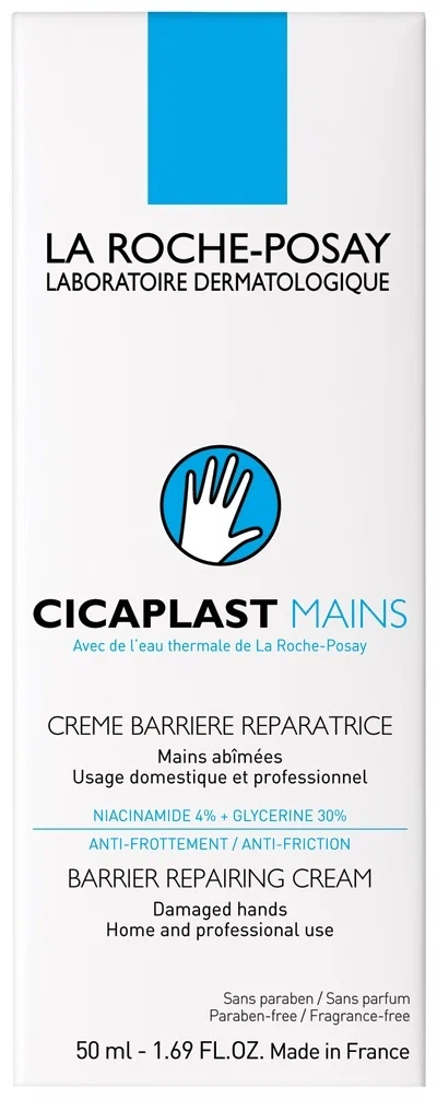 La Roche-Posay Cicaplast Mains Восстанавливающий и увлажняющий крем-барьер для рук с глицерином и ниацинамидом, 50 мл