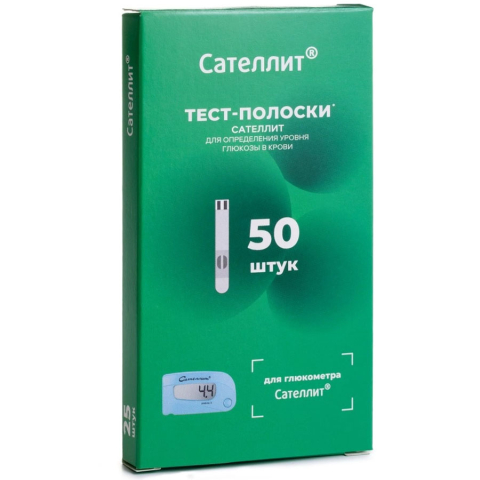 Тест-полоски Сателлит ПКГЭ-02, 50 шт.