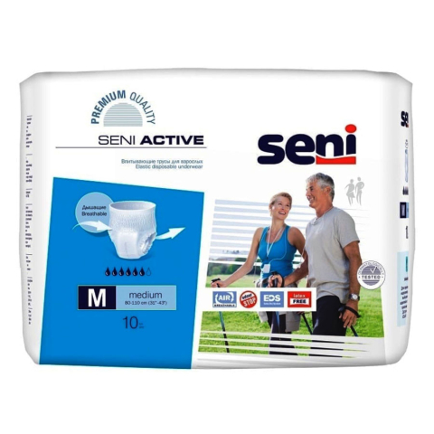 Seni active Medium трусы впитывающие для взрослых, 10 шт.