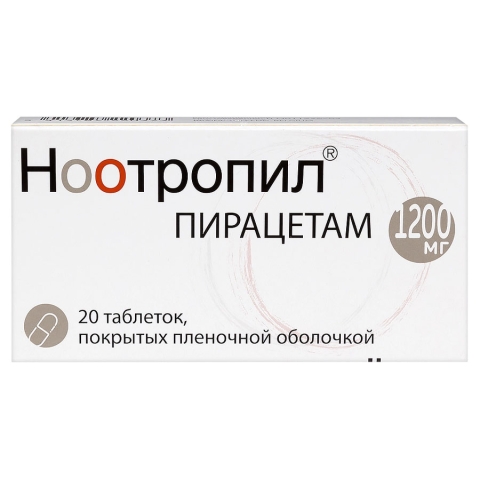 Ноотропил 1200 мг таблетки, 20 шт.