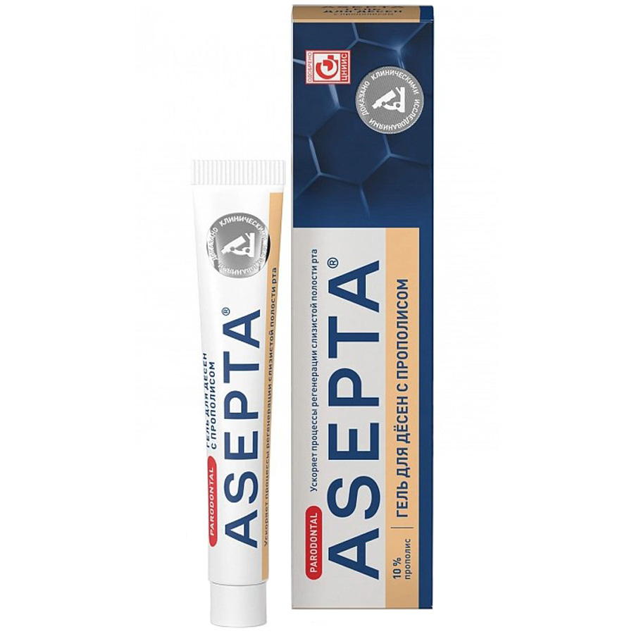 Асепта 10г гель для десен с прополисом