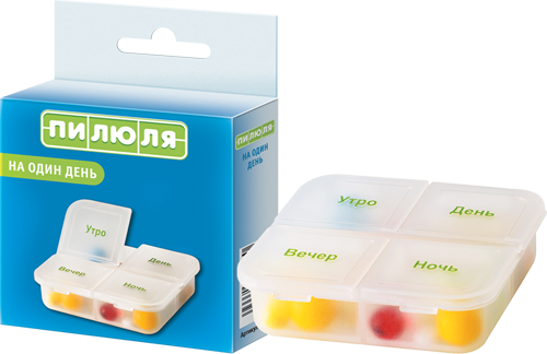 Таблетница Пилюля на один день арт.74100, 1 шт.
