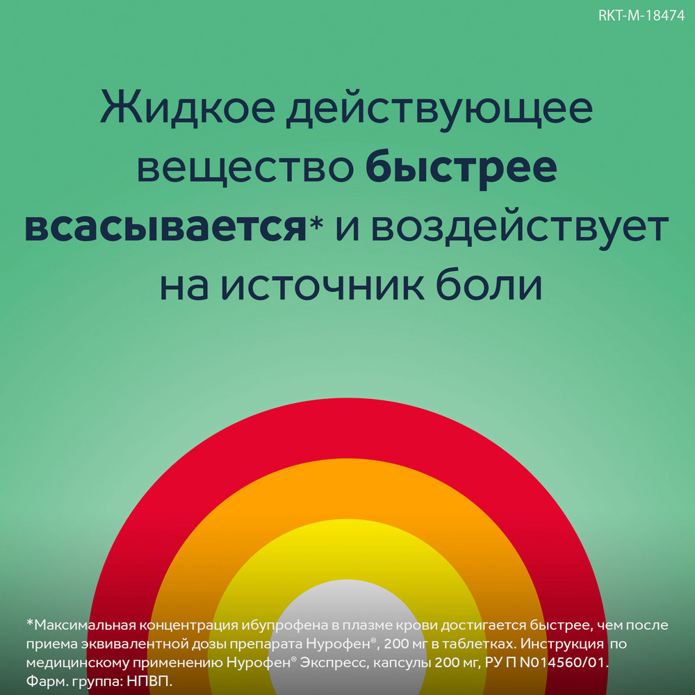 Нурофен Экспресс 200 мг капсулы, 40 шт.