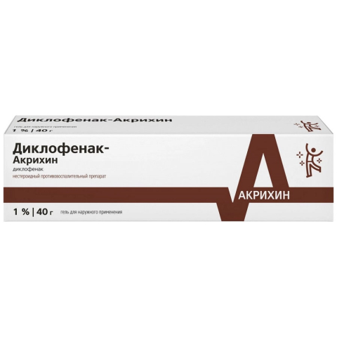 Диклофенак-Акри 1% гель, 40г