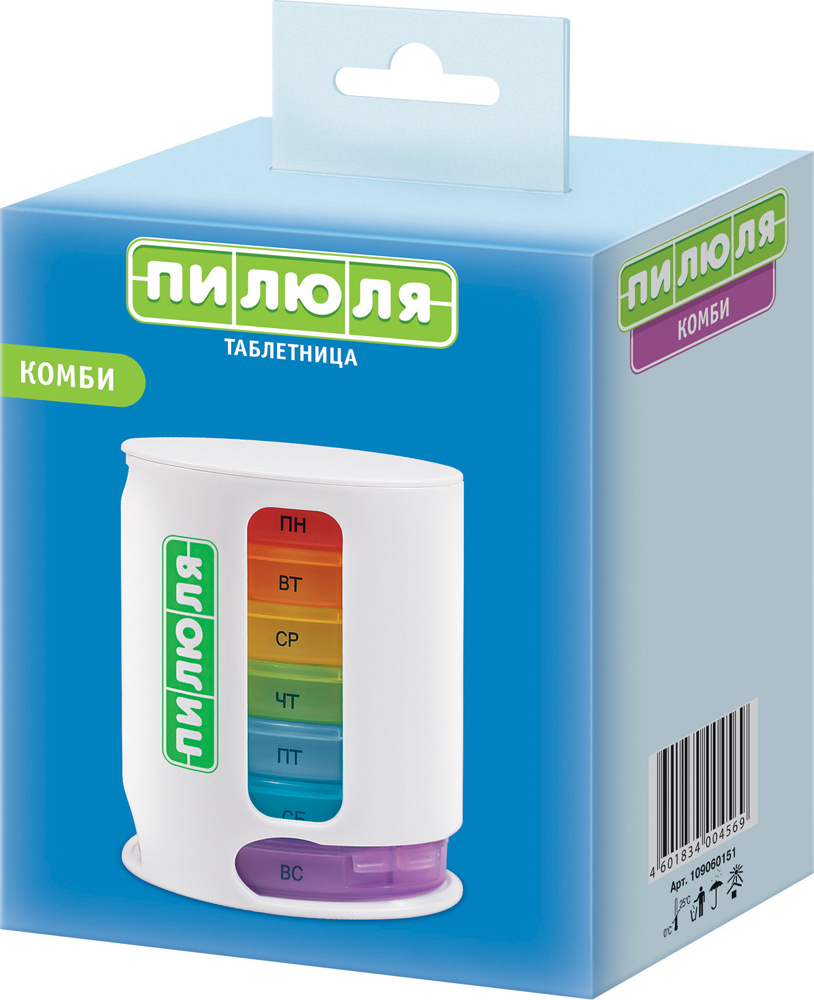 Таблетница Пилюля На неделю комби, 1 шт.