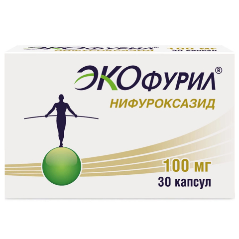 Экофурил 100 мг капсулы, 30 шт.