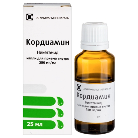 Кордиамин 25% капли для приема внутрь, 25 мл