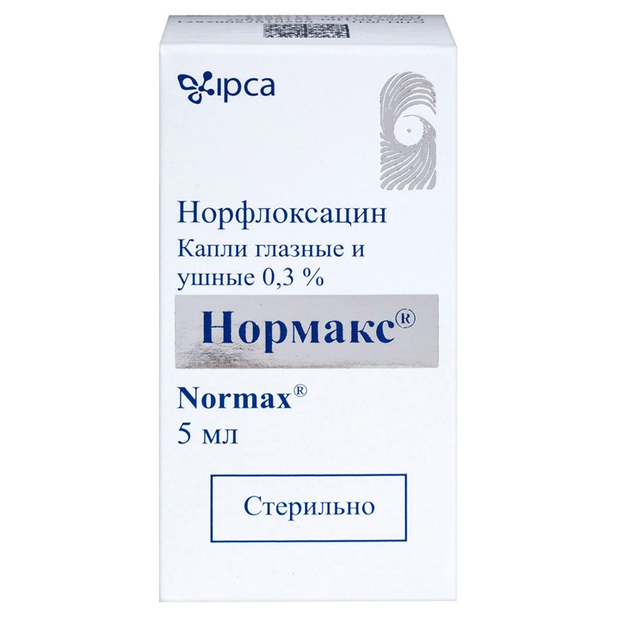 Нормакс 0,3% капли глазные/ушные, 5 мл
