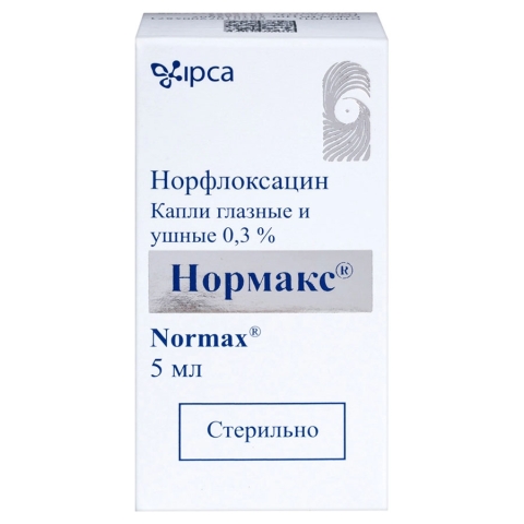 Нормакс 0,3% капли глазные/ушные, 5 мл