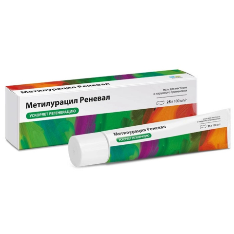 Метилурацил Реневал 10% мазь для местного и наружного применения, 25г