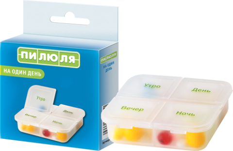 Таблетница Пилюля на один день арт.74100, 1 шт.
