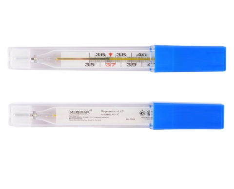 Термометр Meridian безртутный максимальный стекл.