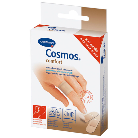 Cosmos / Космос Comfort antiseptic пластырь антисептический, пластинки 2 размера, 20 шт.