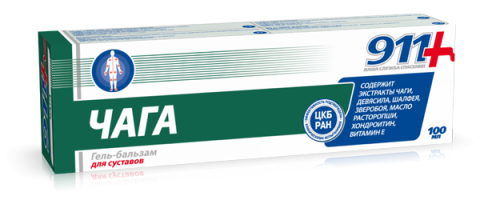 911 С чагой гель-бальзам для тела 100 мл