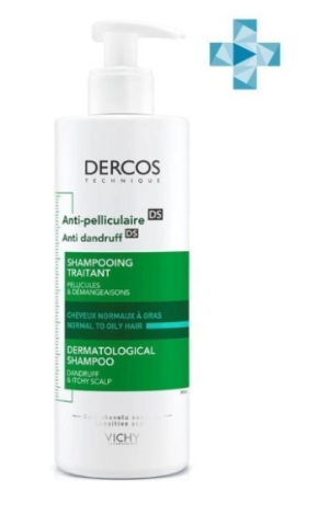 Виши (Vichy) Dercos DS Интенсивный шампунь-уход против перхоти для жирной кожи головы, 390 мл 1 шт