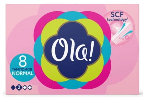 Ола (Ola) Тампоны Normal Шелковистая поверхность, 8 шт.