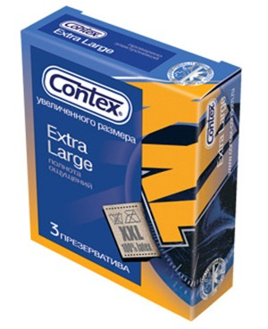 Контекс (Contex) Презервативы Extra Large увеличенного размера, 3 шт.