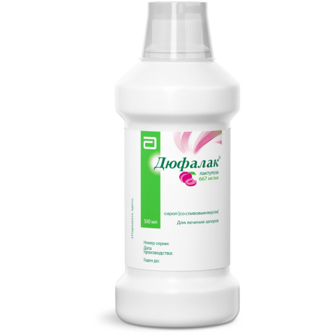 Дюфалак 667 мг/мл сироп, флакон, 500 мл