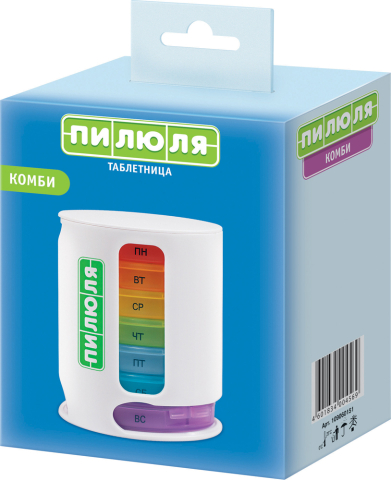 Таблетница Пилюля На неделю комби, 1 шт.