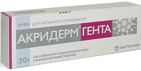 Акридерм гента 0,05%+0,1% крем  30 гр