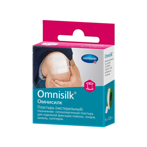 Omnisilk / Омнисилк пластырь на шелковой основе 5 м х 1,25 см, 1 шт.