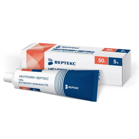 Ибупрофен-Вертекс 5% гель, 50г