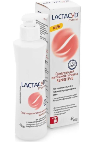 Лактацид Фарма Sensitive средство д/интимной гигиены д/чувствительной кожи, 250 мл 1 шт